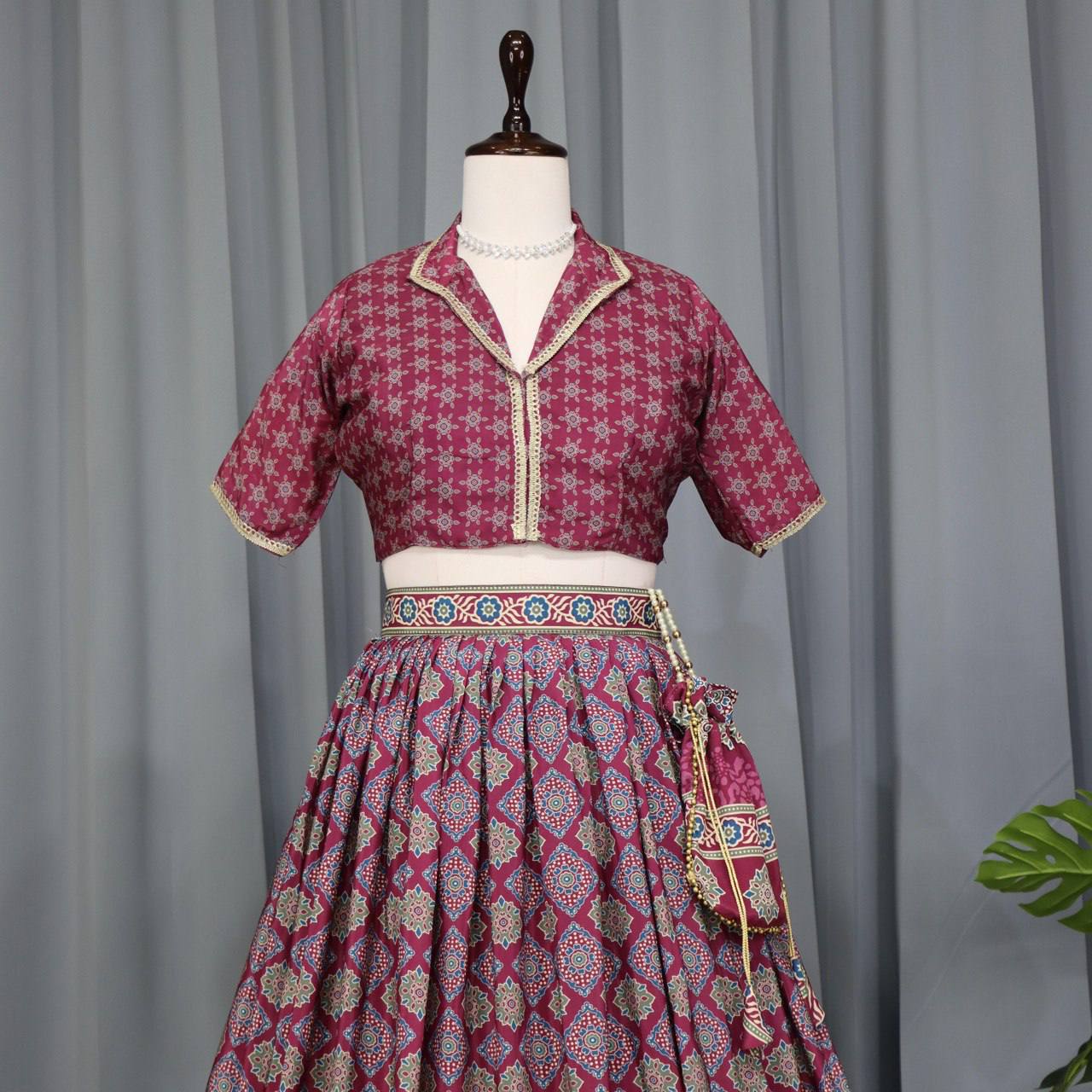 Latest Lehenga Choli With All Over Azarakh Prints | Ready To Wear