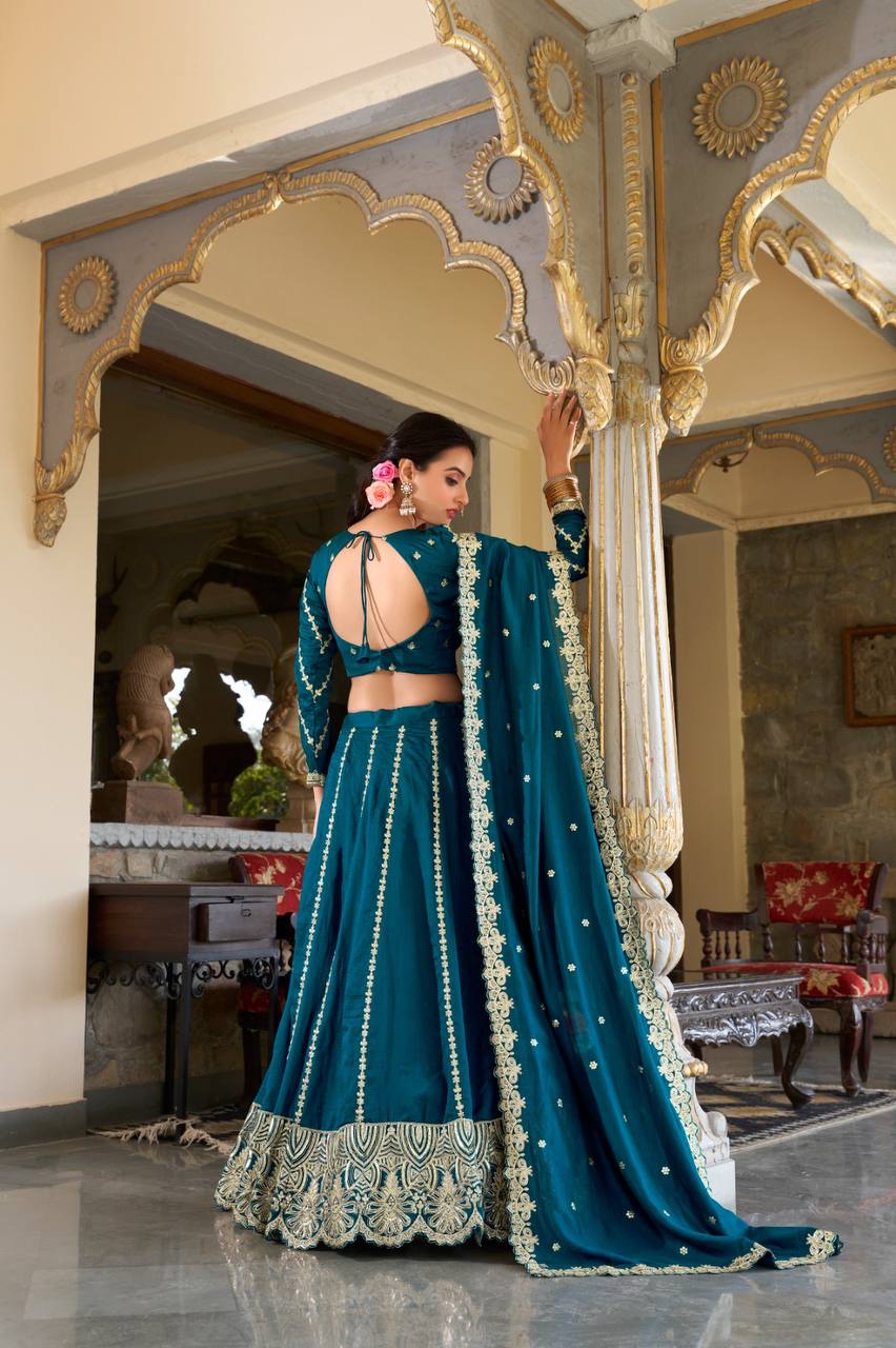 New Lehenga Choli With Thread And Embroidery Work | Ready To Wear