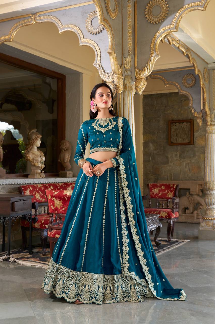 New Lehenga Choli With Thread And Embroidery Work | Ready To Wear
