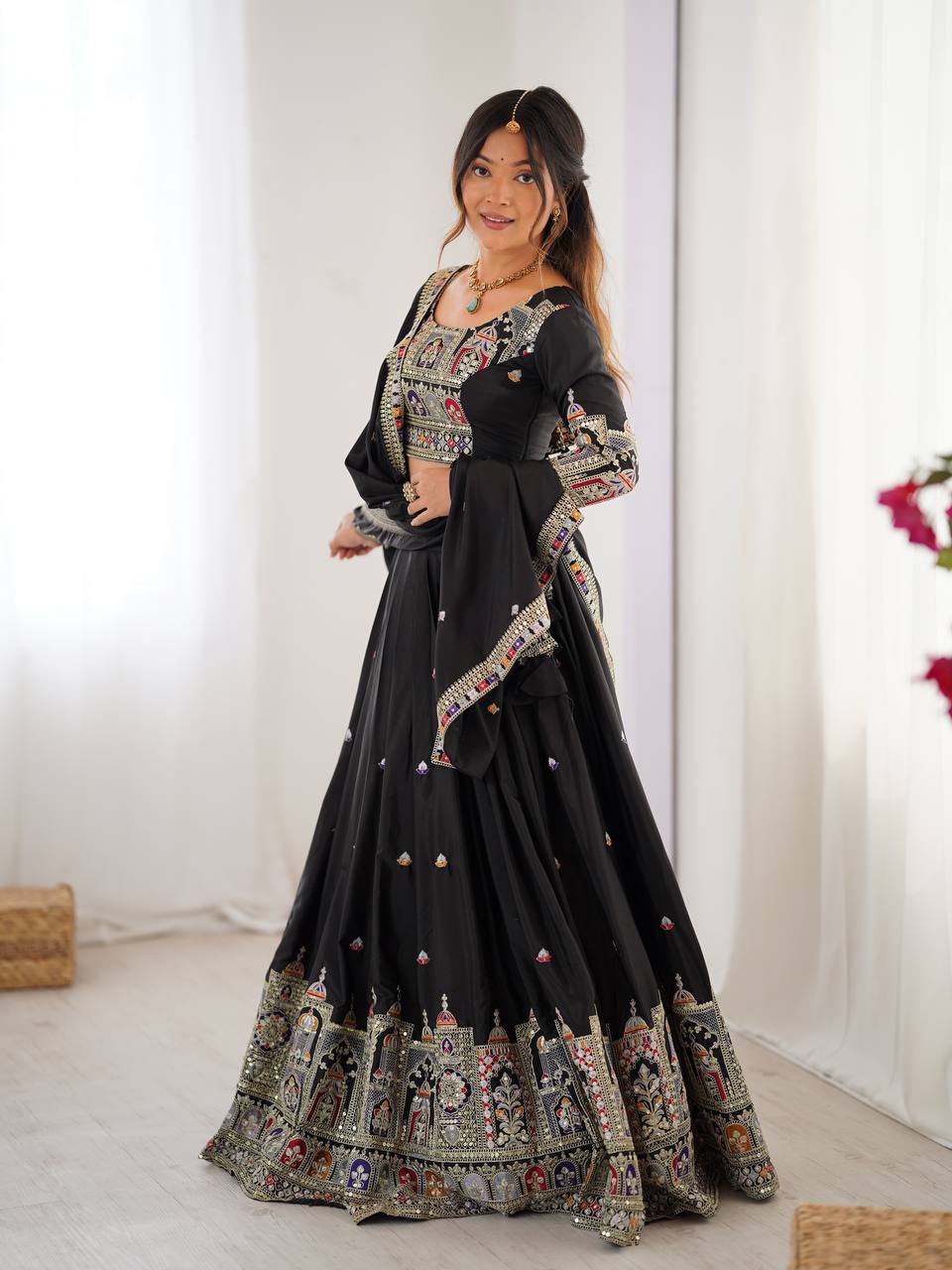 Natural Crep Silk Lehenga Choli With Thread And Sequnce Work | Ready To Wear