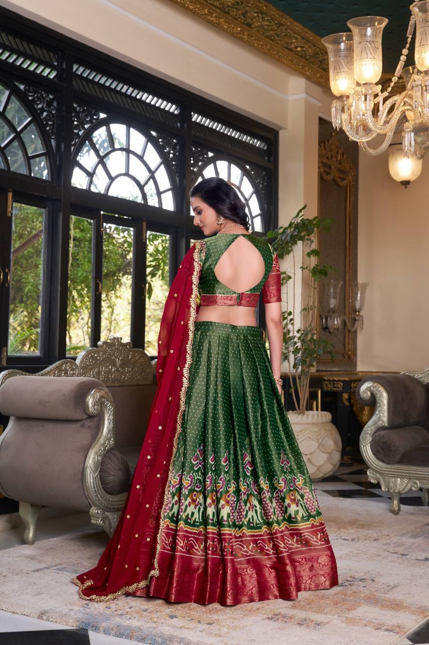 Beautiful Lehenga Choli With Printed Zari Weaving Work | Ready To Wear