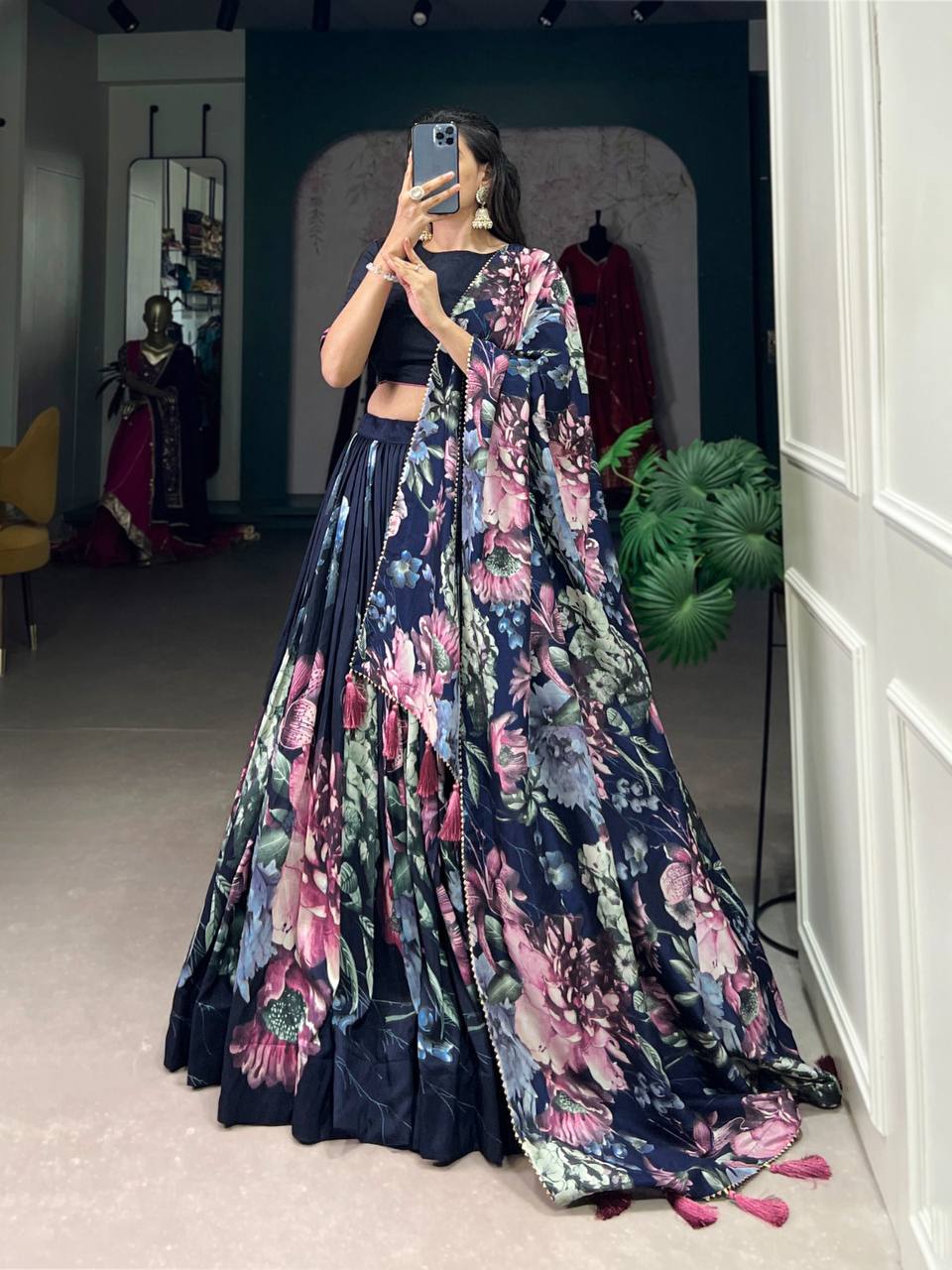 Floral Print With Lace Touch Up | Oct 2024 - India shopping