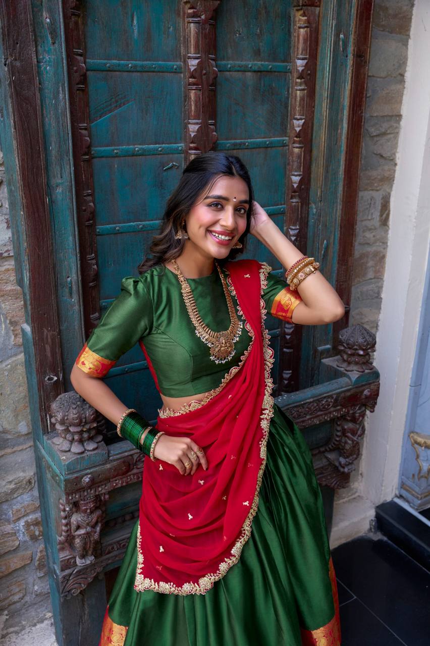 Beautiful Lehenga Choli With Zari Weaving Work| Ready To Wear