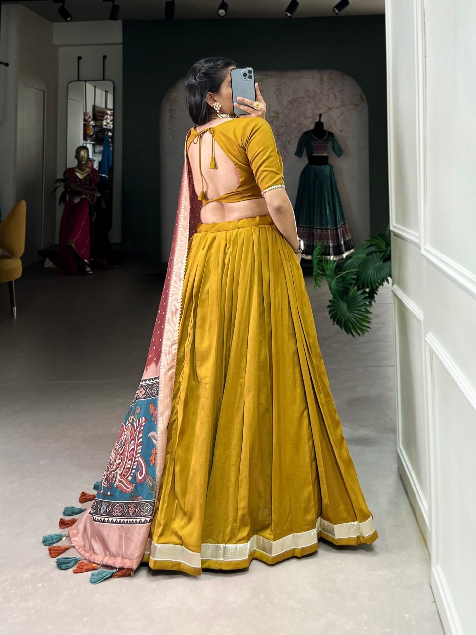 New Traditional Lehenga Choli Chinon Silk Plain With Lace Touch Up | Ready To Wear