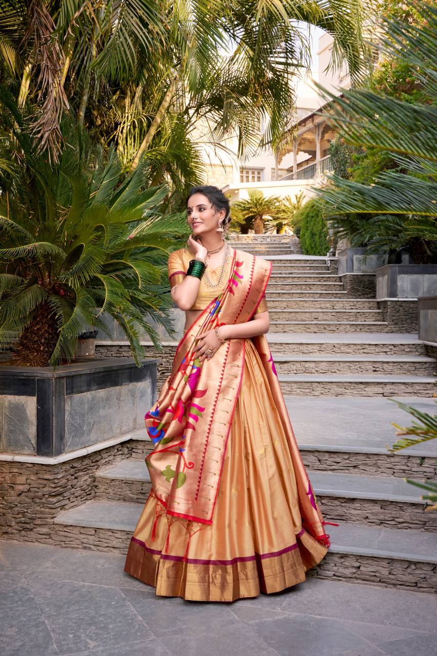 Traditional Lehenga Choli With Zari Weaving Work | Ready To Wear