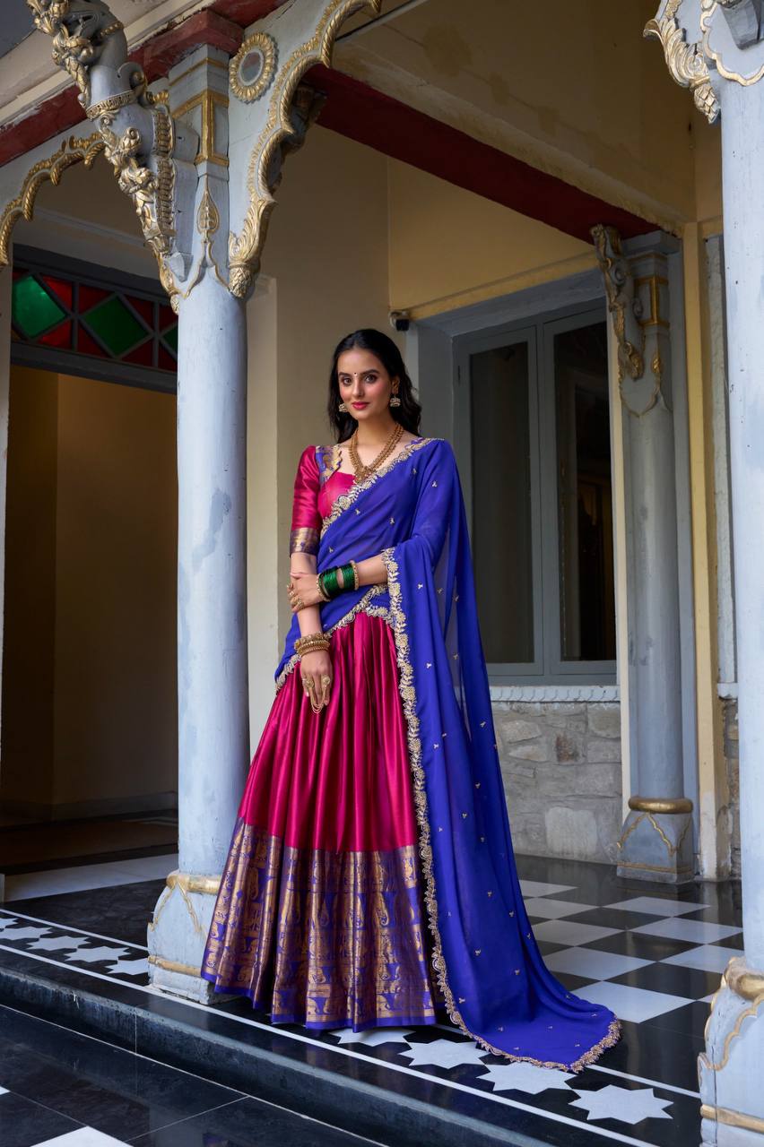 Beautiful Lehenga Choli With Zari Weaving Work| Ready To Wear