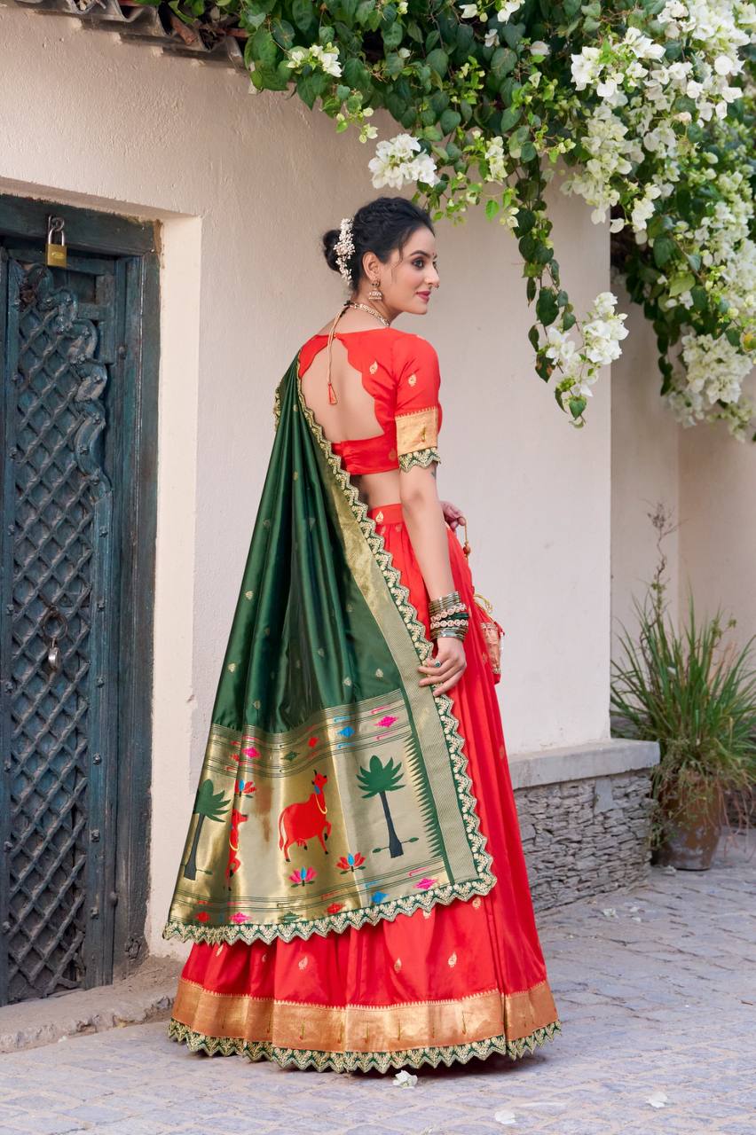 Stylish Lehenga Choli With Zari Weaving And Sequins Thread Work | Ready To Wear