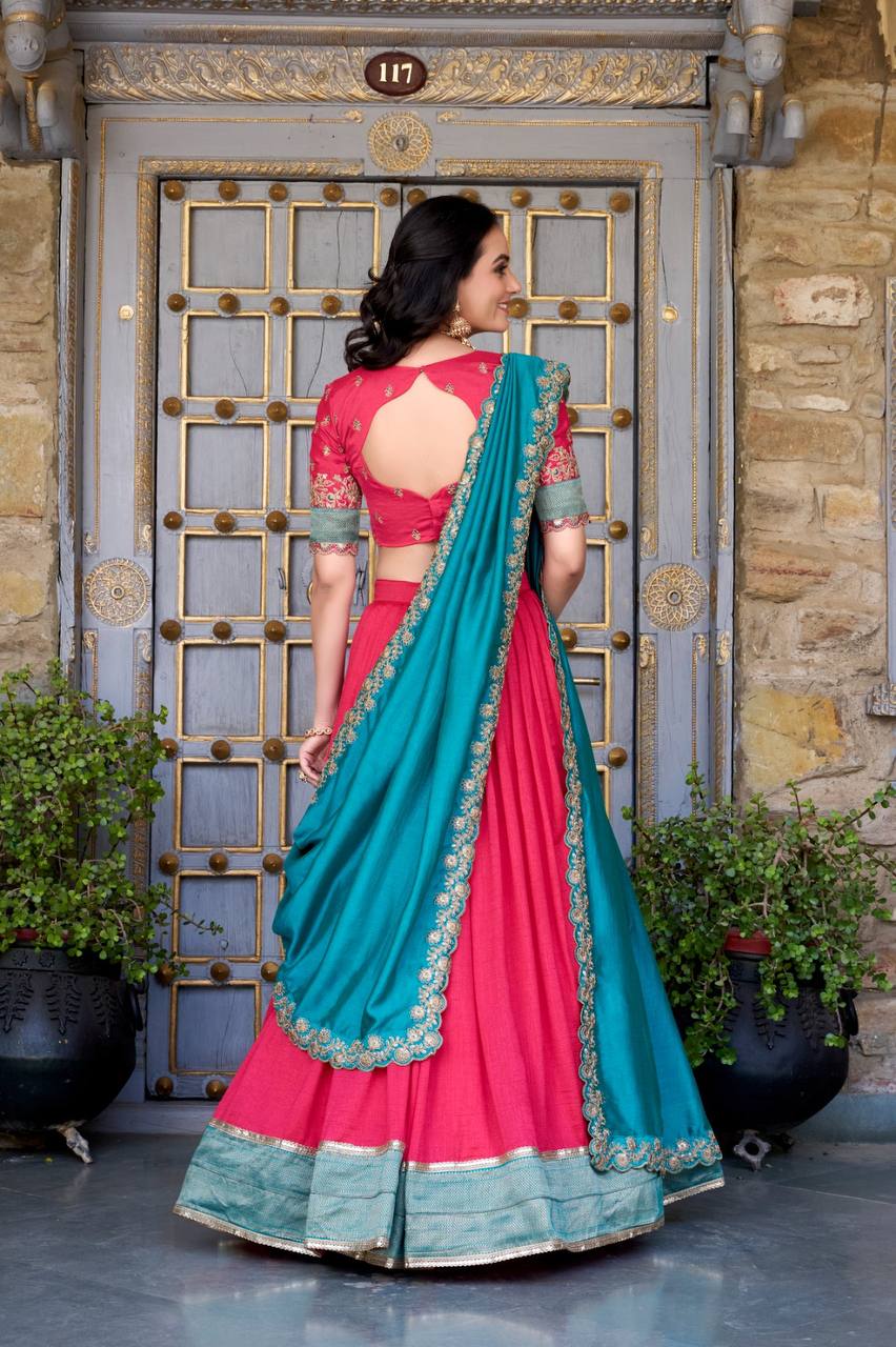 Traditional Lehenga Choli With Zari Weaving And Sequins Work | Ready To Wear