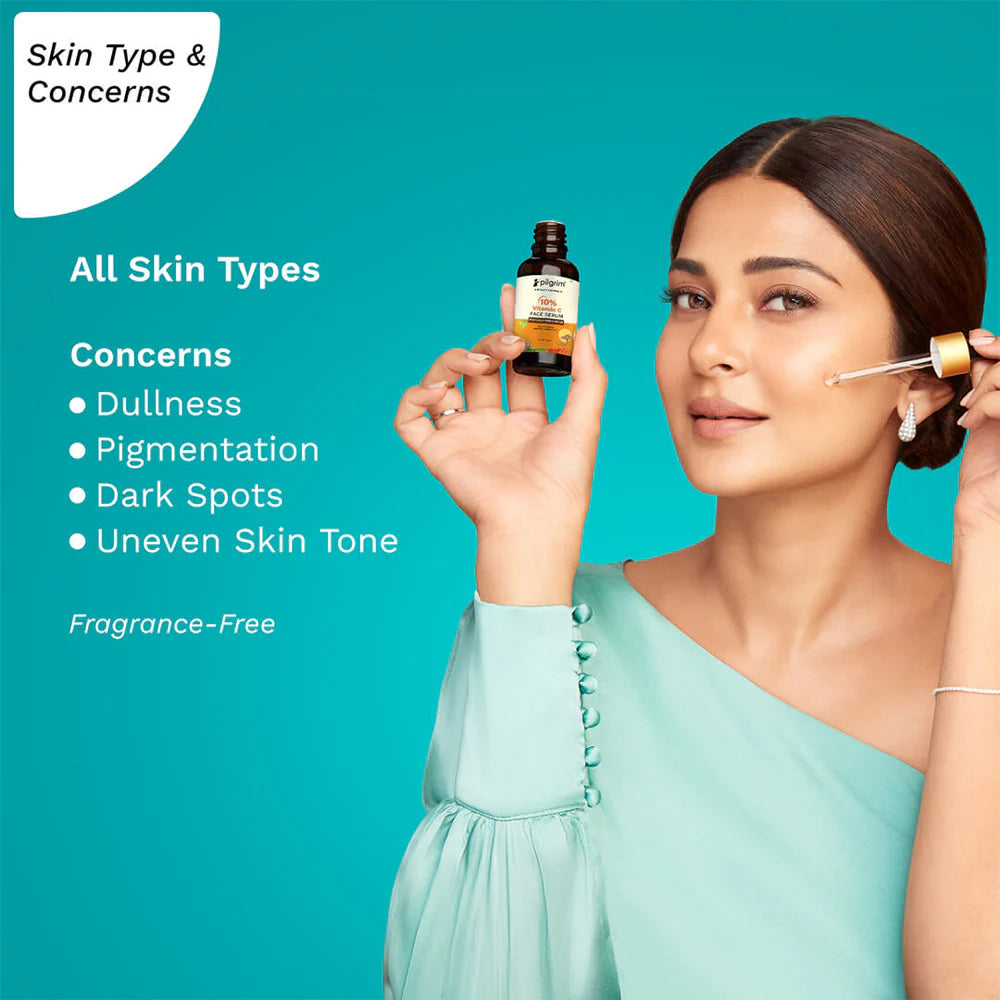 Pilgrim 10% Vitamin C Face Serum For Daily Brightness | 30 ML