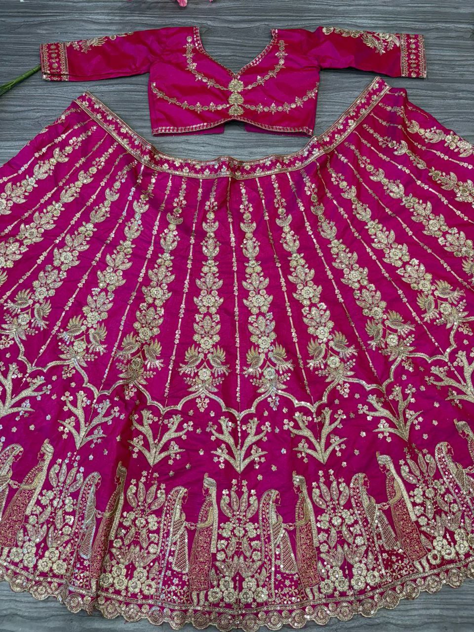 Tafeta Silk Lehenga Choli With Embroidered Work | Ready To Wear
