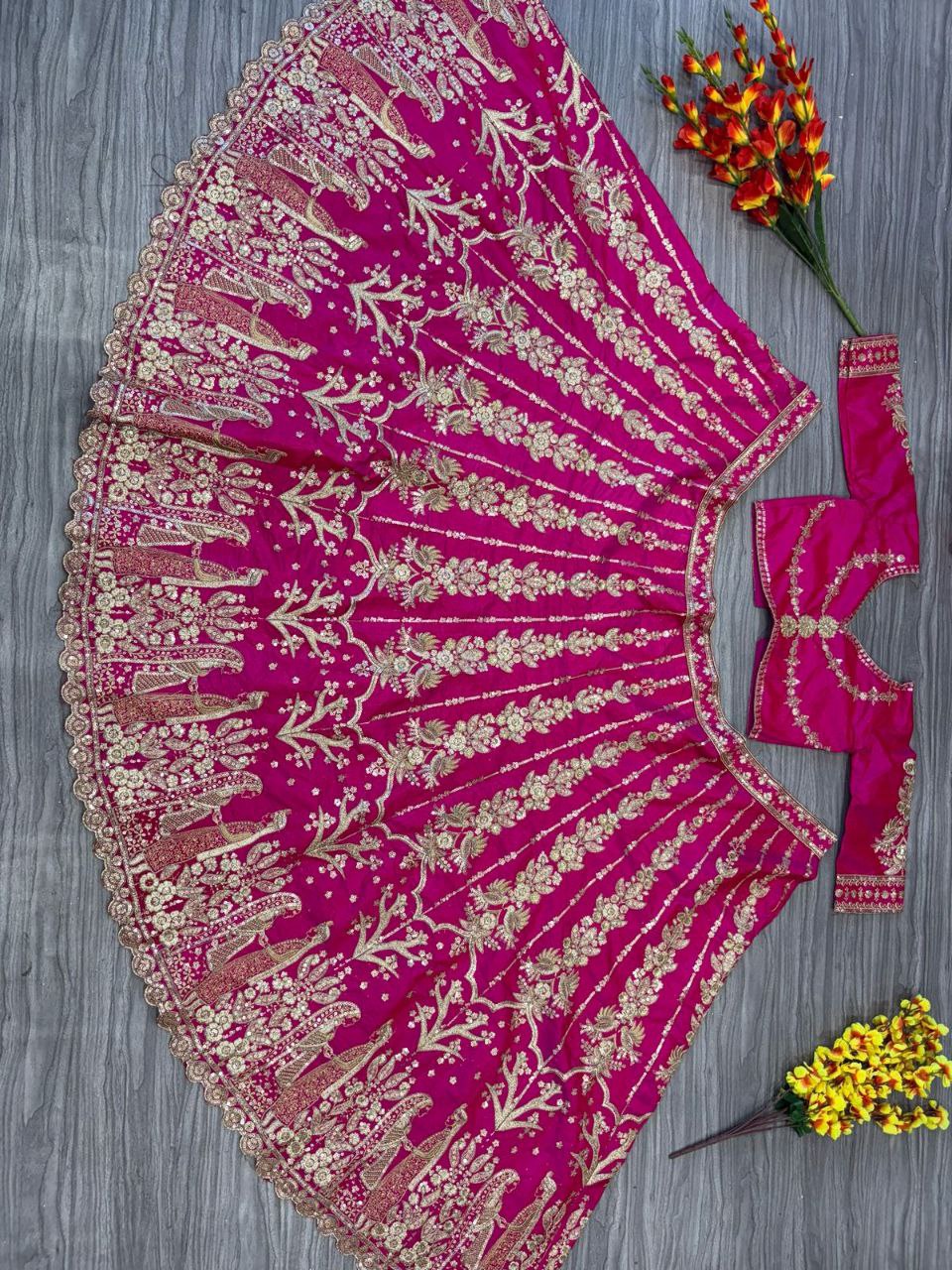 Tafeta Silk Lehenga Choli With Embroidered Work | Ready To Wear