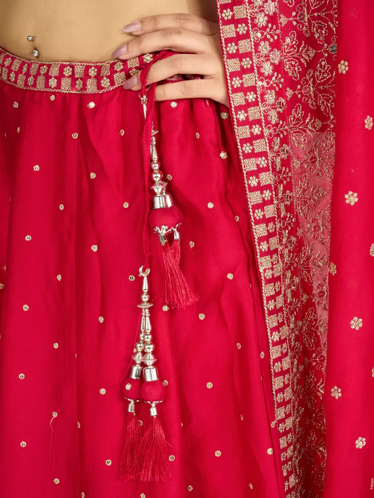 Rosy Rapture Art Silk Lehenga | Ready To Wear