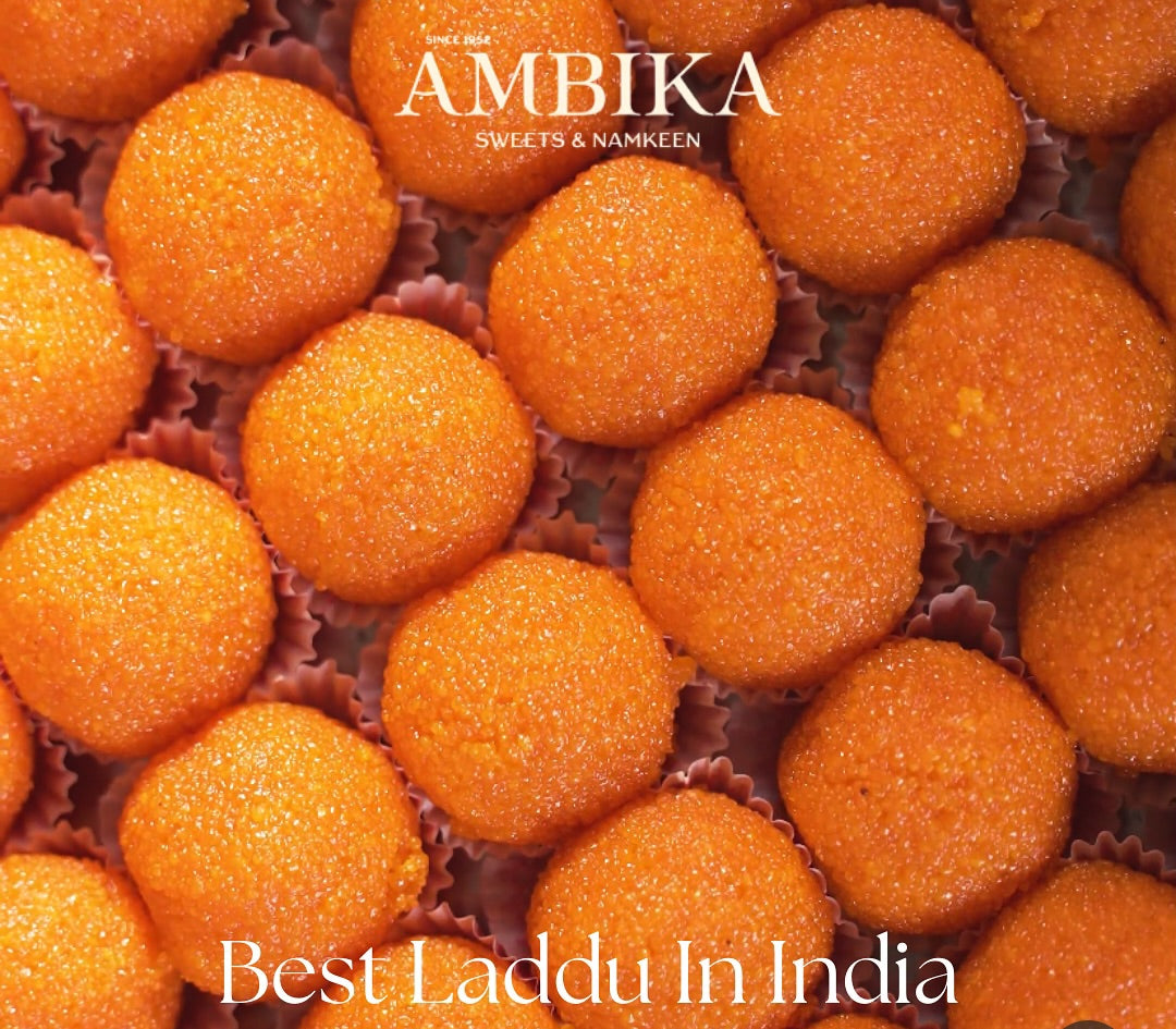 Ambika Sev Bhandar Motichur Laddu 500 gms - 500 gms