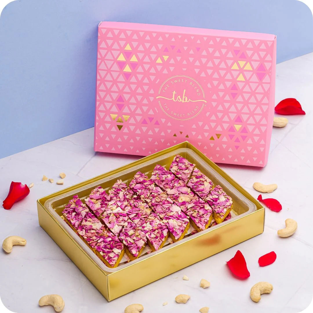 The Sweet Blend Rose Kaju Katli - 500 gms