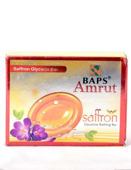 BAPS Amrut Saffron Glycerin Soap ( Pack Of 4 ) | 75 gms each