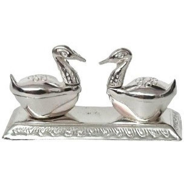 Double Duck Shape Chandan Roli Kumkum Chawal Dani - India shopping