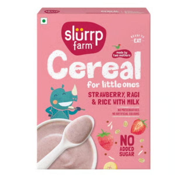 Slurrp Farm Cereal Ragi, Rice & Strawberry| 200 gms