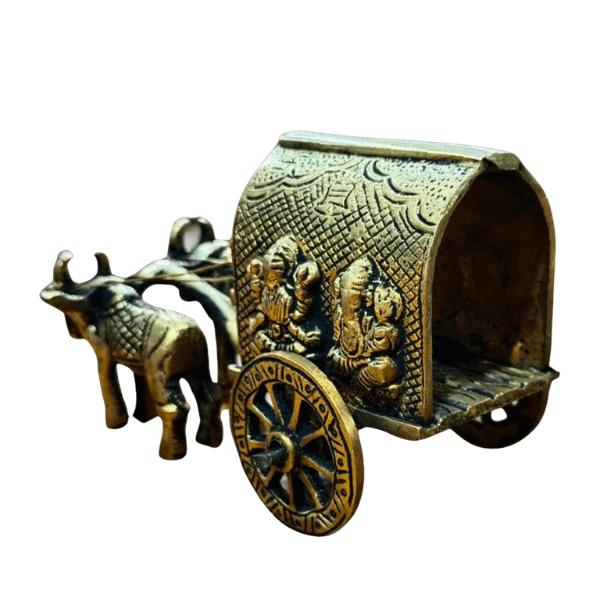 Brass Covered Village Bullock Cart Showpiece | Traditional Art - India shopping