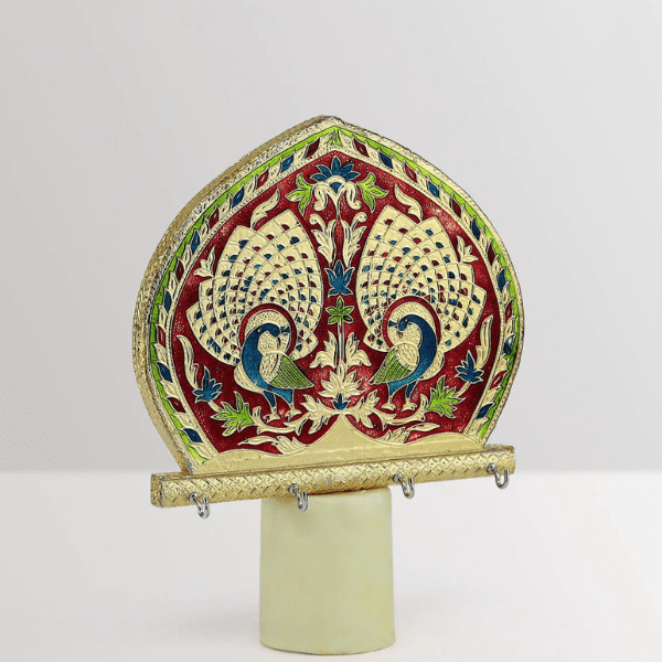 Wooden Meenakari key Holder - India shopping