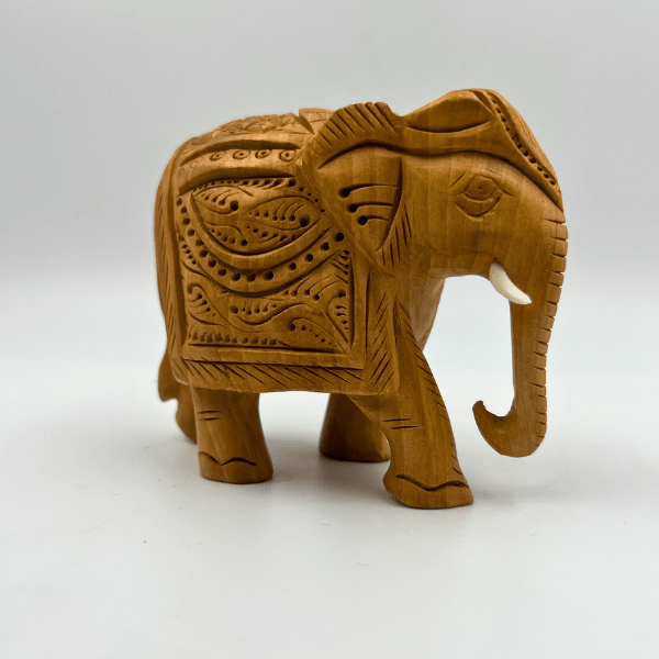 Stuthi Arts Wooden Elephant - India shopping