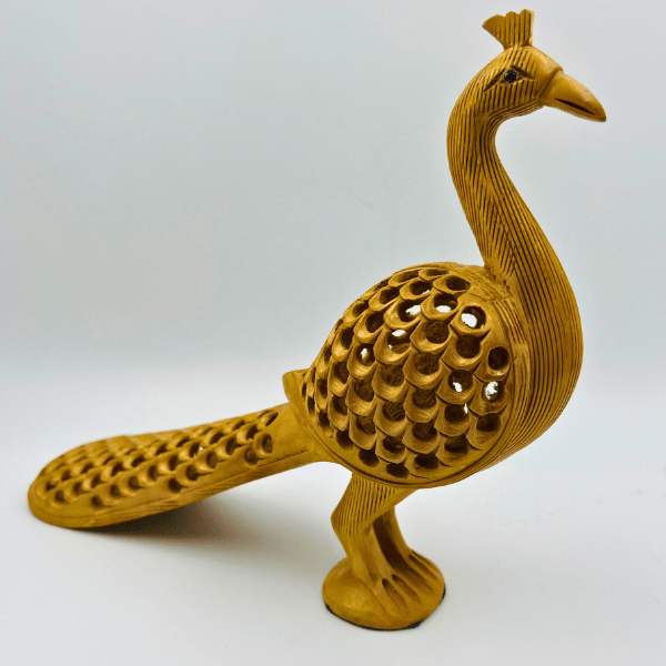 Stuthi Arts Wooden Peacock Undercut - India shopping