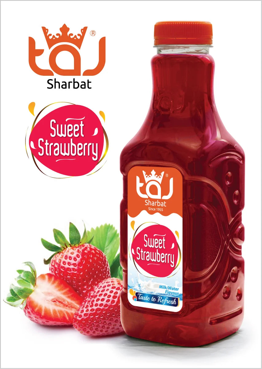 Taj Sweet Strawberry Sharbat | 750 ml