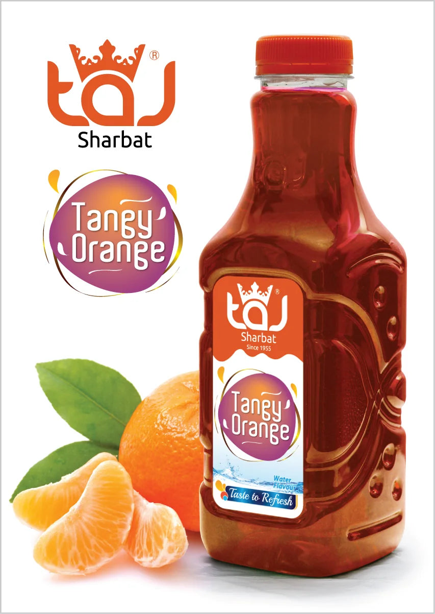 Taj Tangy Orange Sharbat | 750 ml