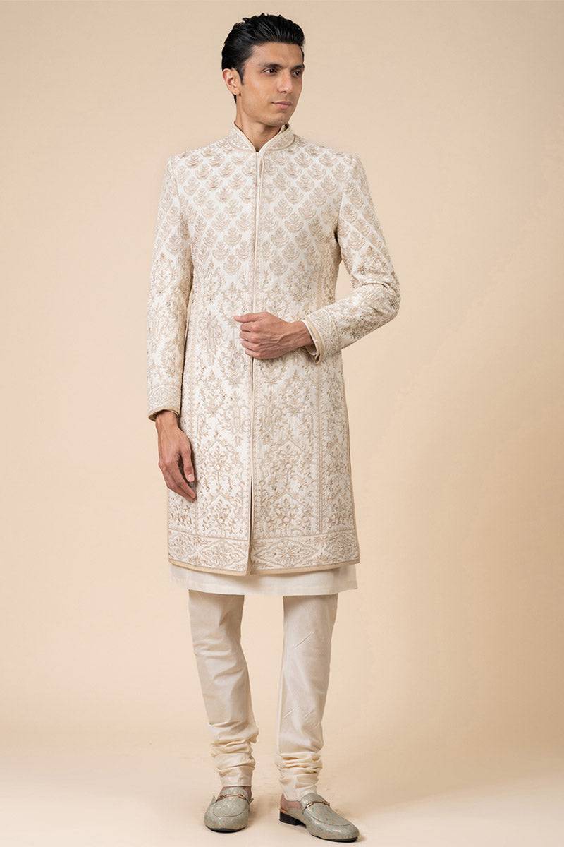 Tasva Aari And Zardosi Embroidred Sherwani - India shopping