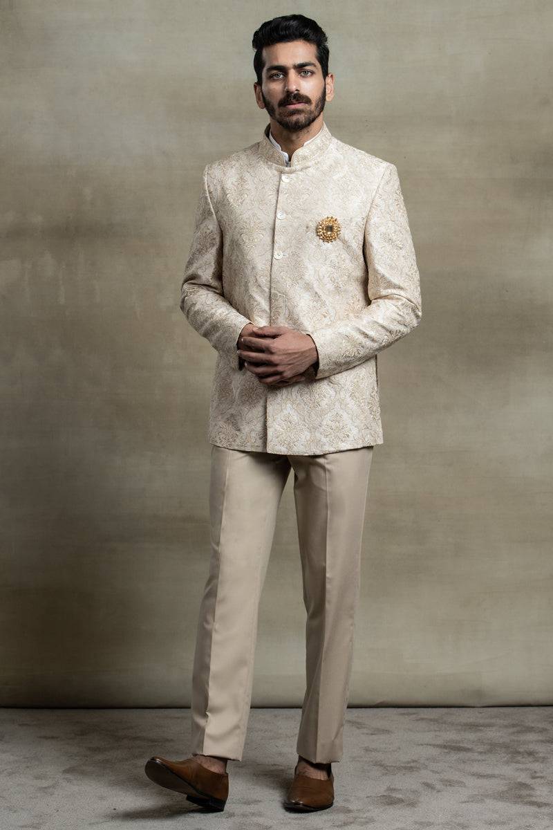 Tasva All Over Embroidered Bandhgala - India shopping