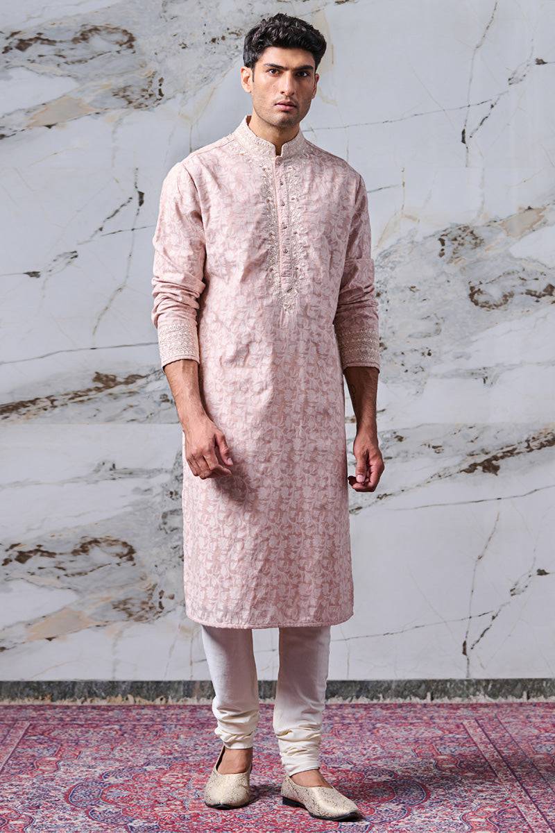 Tasva Chanderi Jacquard Kurta Set - India shopping