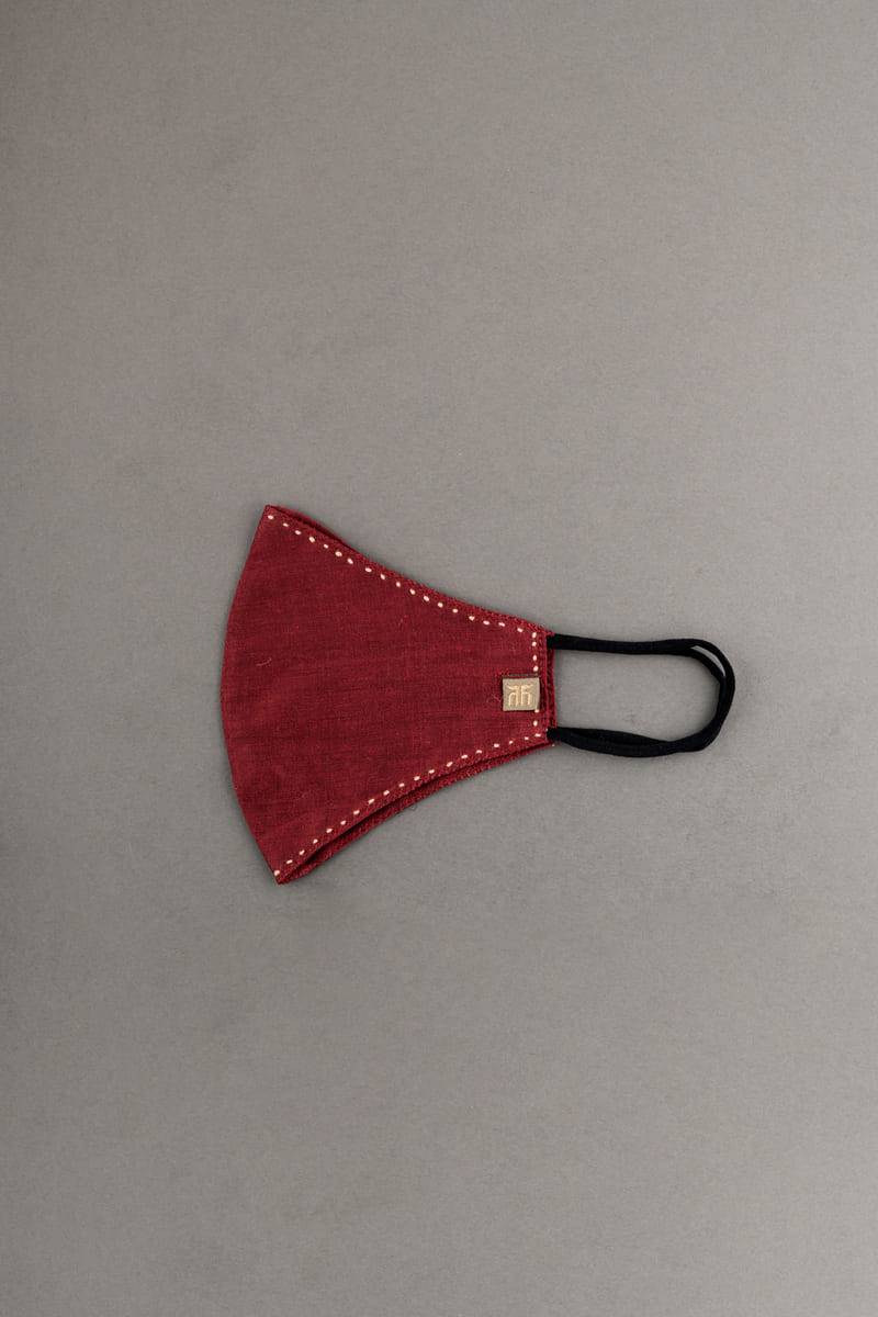 Tasva Coral Chawal Takka Details Solid Mask - India shopping