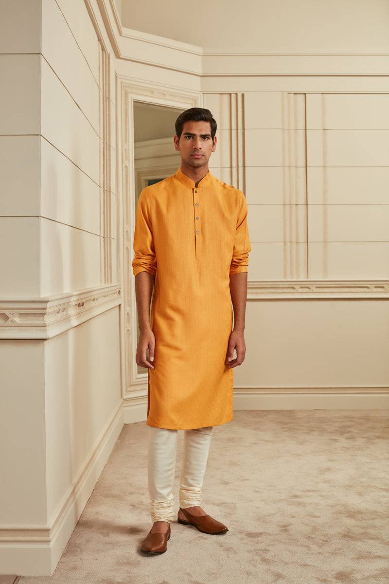 Tasva Gold Textured Kurta Set - India shopping