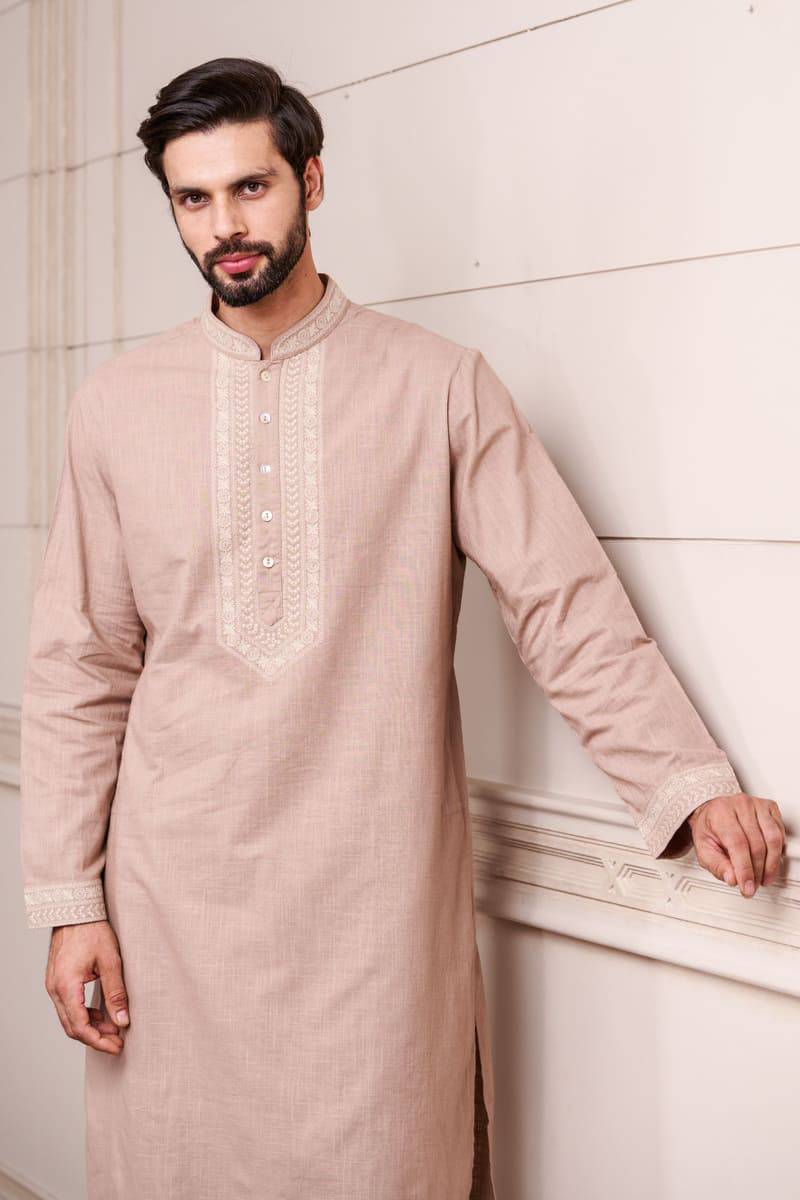 Tasva Grey Cotton Kurta Set - India shopping