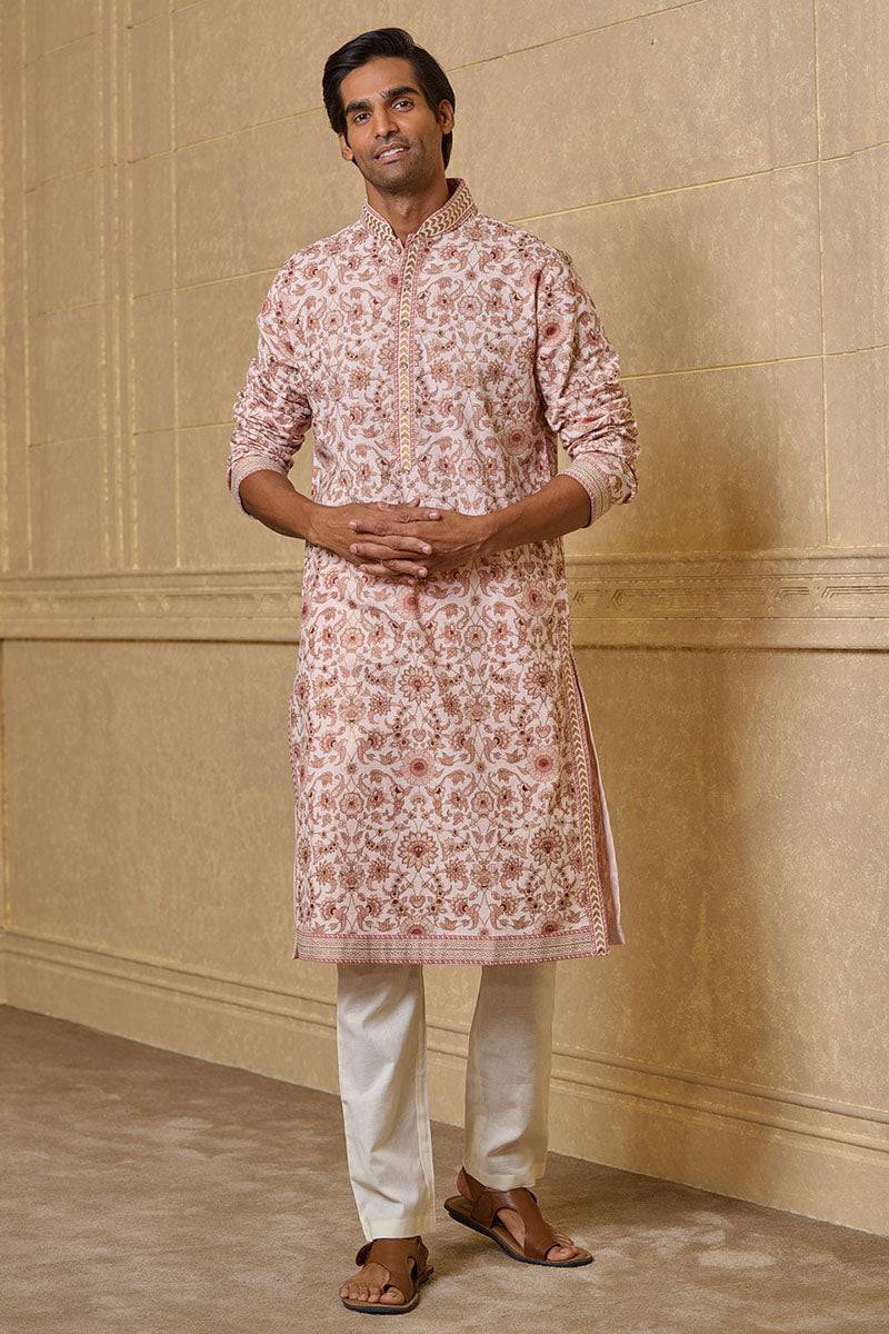 Tasva Pink All Over Floral Printed Kurta Set - India shopping