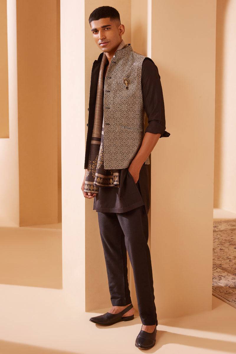 Tasva Resham Brocade Single Bundi - India shopping