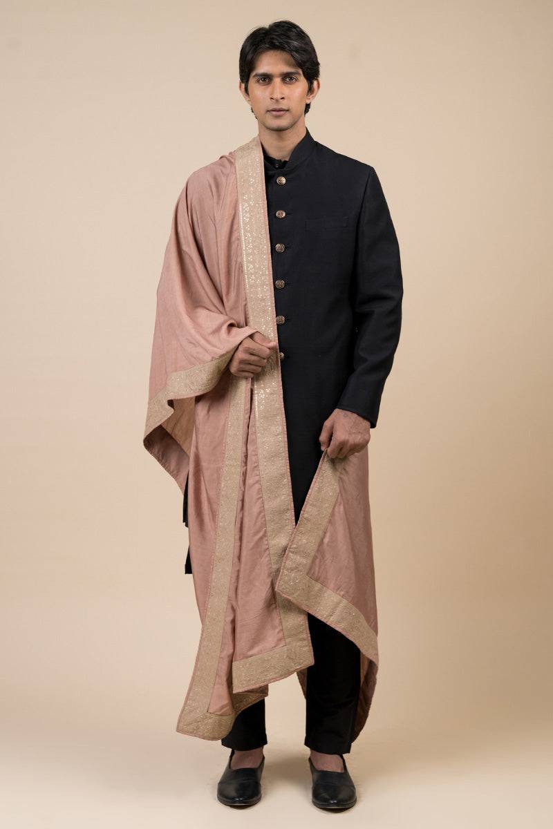 Tasva Shawl With Resham And Aari Embroidery - India shopping