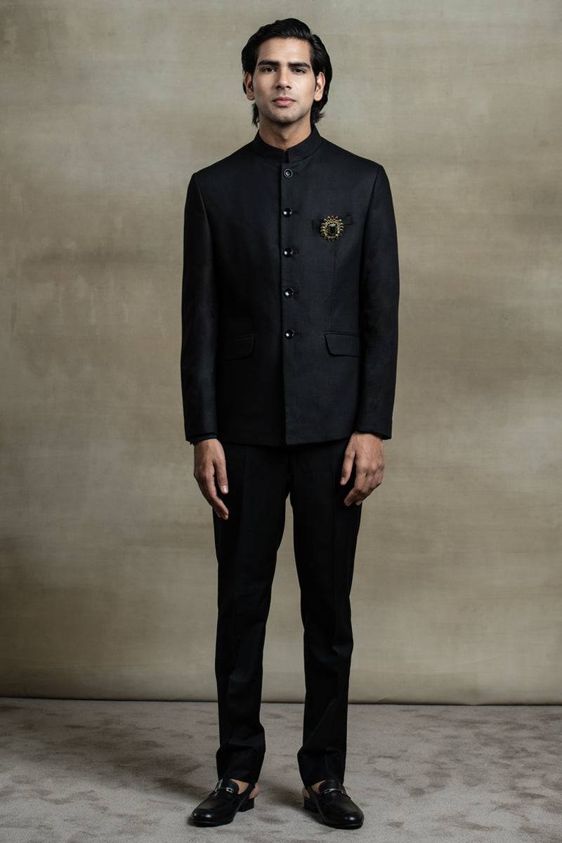 Tasva Terry Rayon Bandhgala With Saddle Stich Details - India shopping