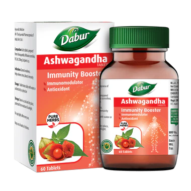 Dabur Ashwagandha Tablets Stress Immunity Booster | 60 Tablets