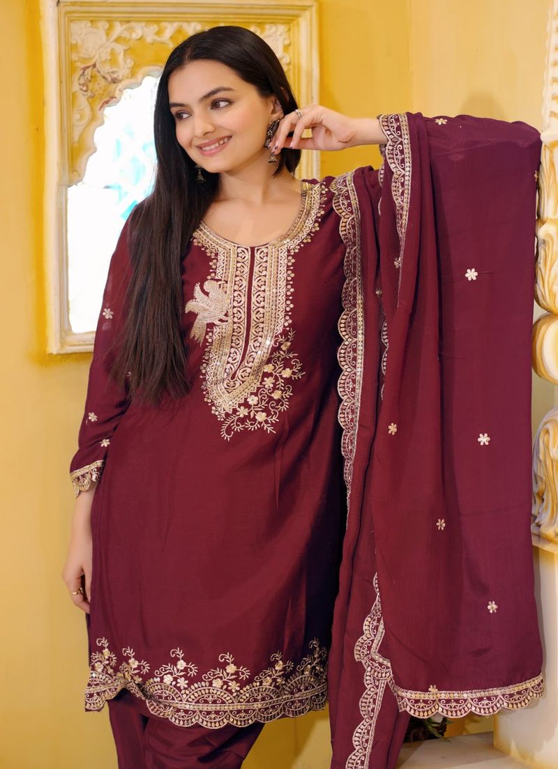 Beautiful Lehenga Suit With Sequence Embroidery Work | Ready To Wear