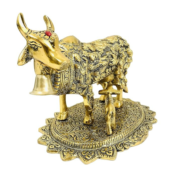 Kamdhenu Cow with Calf Showpiece