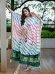 Lehariya Print Kaftan With Digital Print Work | Ready To Wear