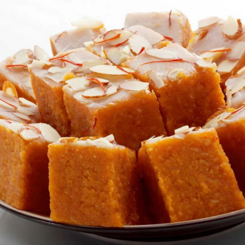 Ruchi Sweets Ghee Kesar Mohanthal (500g) | Traditional Gujarati Gram ...