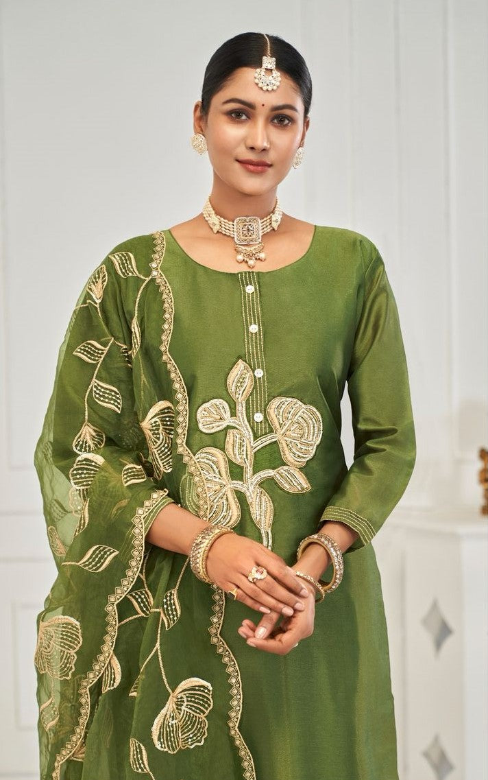 Exclusive Designer Three Piece Suit Set with Heavy Dupatta | Ready To Wear