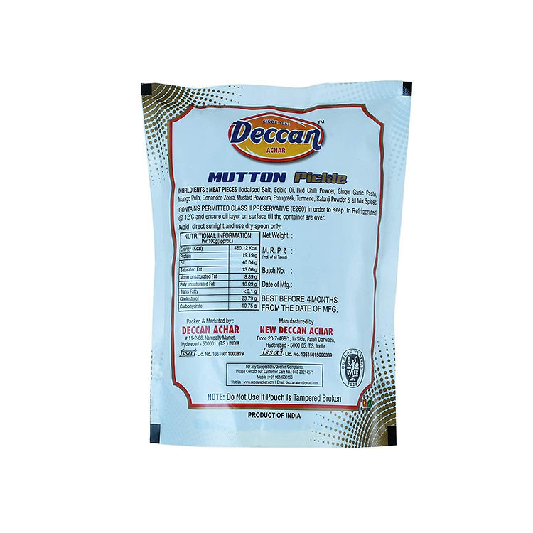 Deccan Achar Mutton Pickle - 500 gms