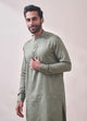 Manyawar Moss Green Kurta Set