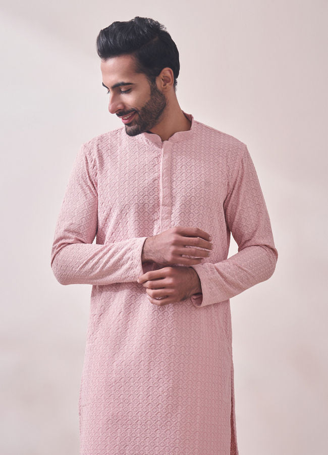 Manyawar Rani Pink Kurta Set