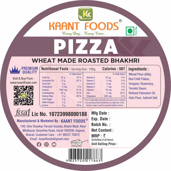 Kaant Foods Pizza Bhakhri | 200 gms