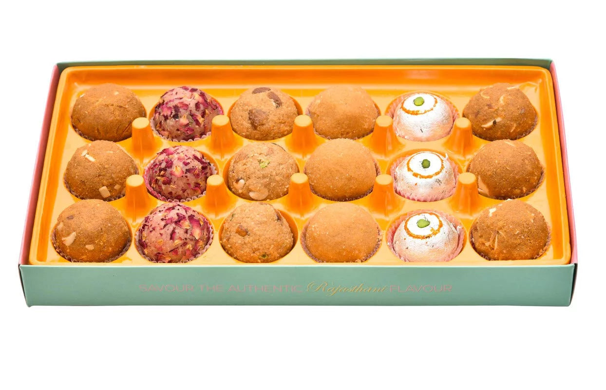 Laxmi Misthan Bhandar 18 Pc Jaipuri Laddu Box
