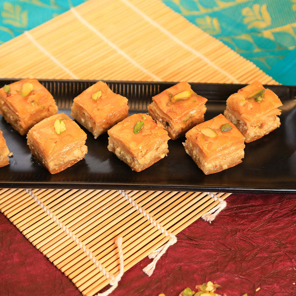 Olive Mithai Shop Almond Square Baklawa  500 gms