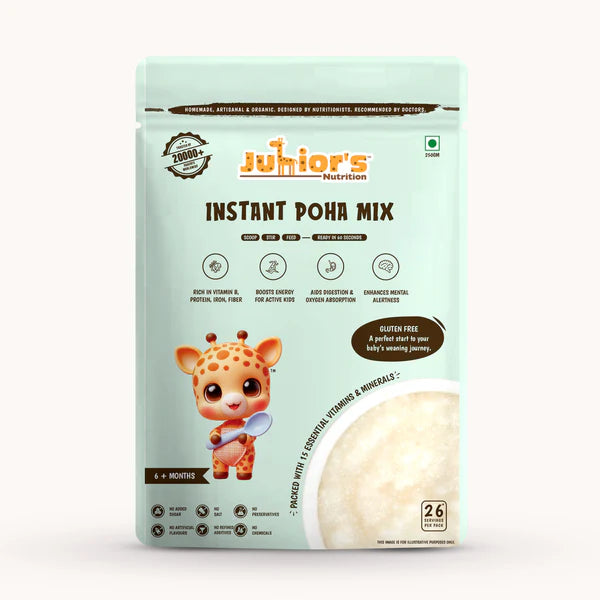Junior's Nutrition Instant Poha Mix For Young Kids (6+ Months) | 500 gms